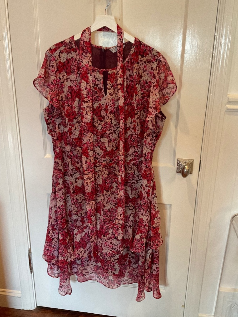 Floral dress by Estelle, pink tones 18/2x